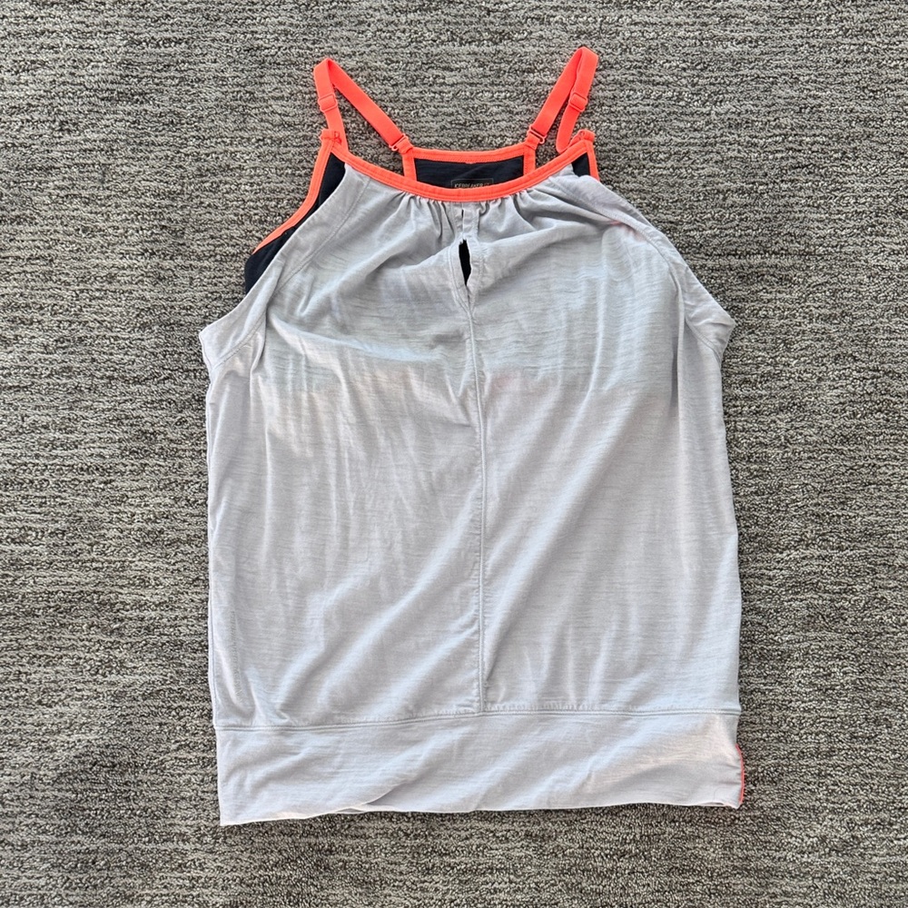 Icebreaker Light Gray and Coral Camisole